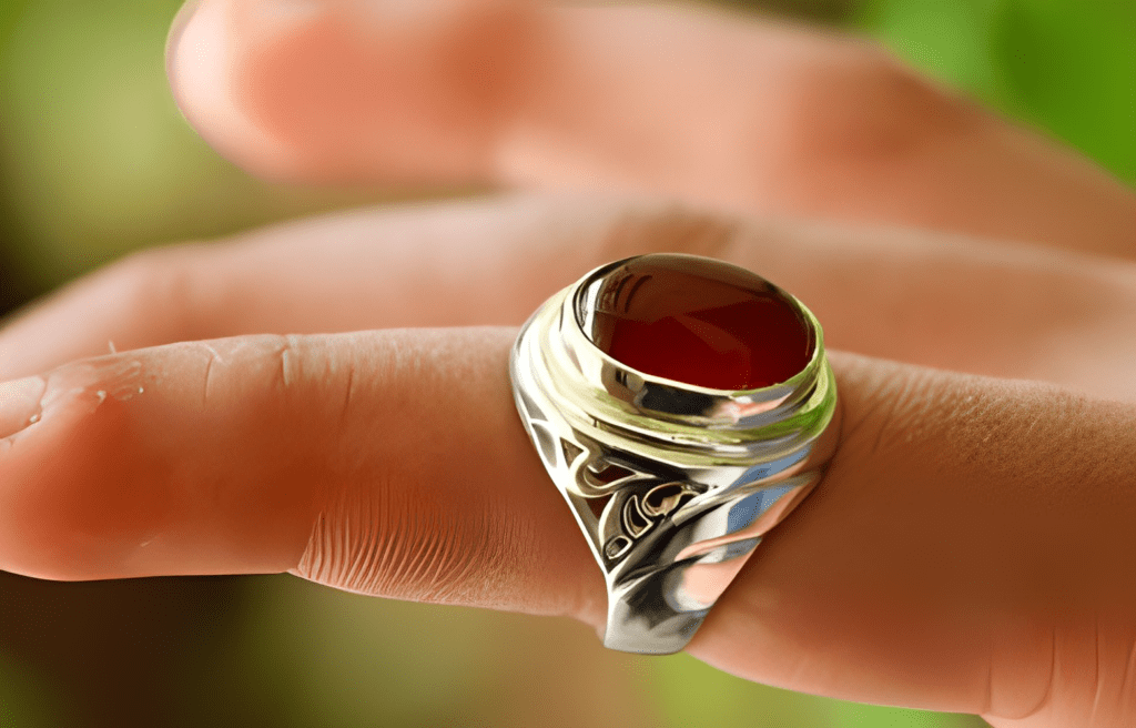العقيق الاحمر خاتم عقيق احمر فوائد حجر العقيق الروحانية العقيق الاحمر والجن